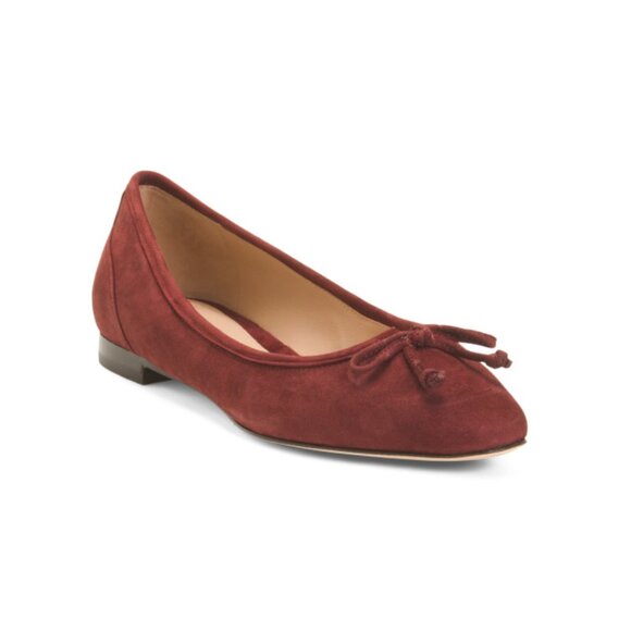 COLE HAAN Bloodstone Suede Chlea Ballet Flats - Picture 1 of 2